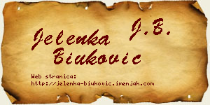 Jelenka Biuković vizit kartica